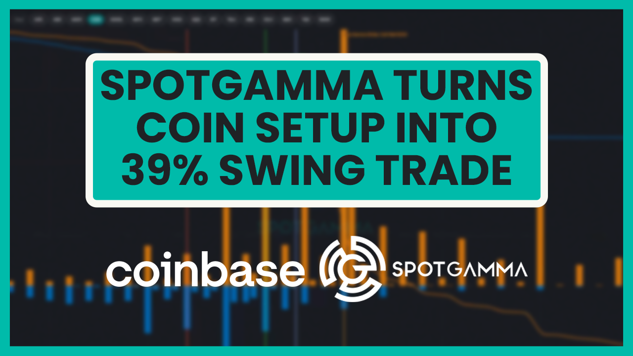 Coinbase Swing Trade Delivers 39% Return as SpotGamma Signals Flag Bullish Breakout Setup